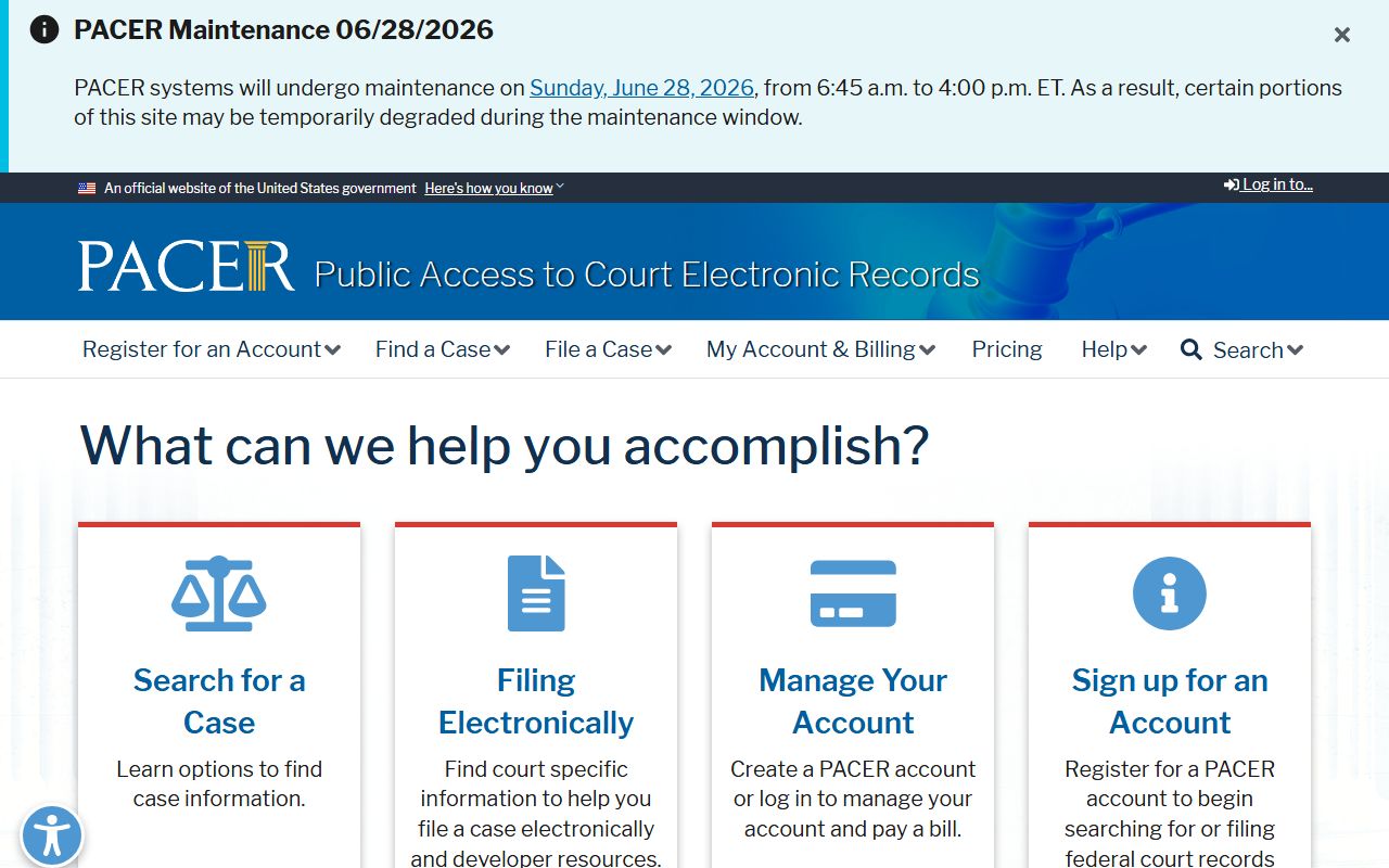 Van Buren County traffic court records and PACER federal records access
